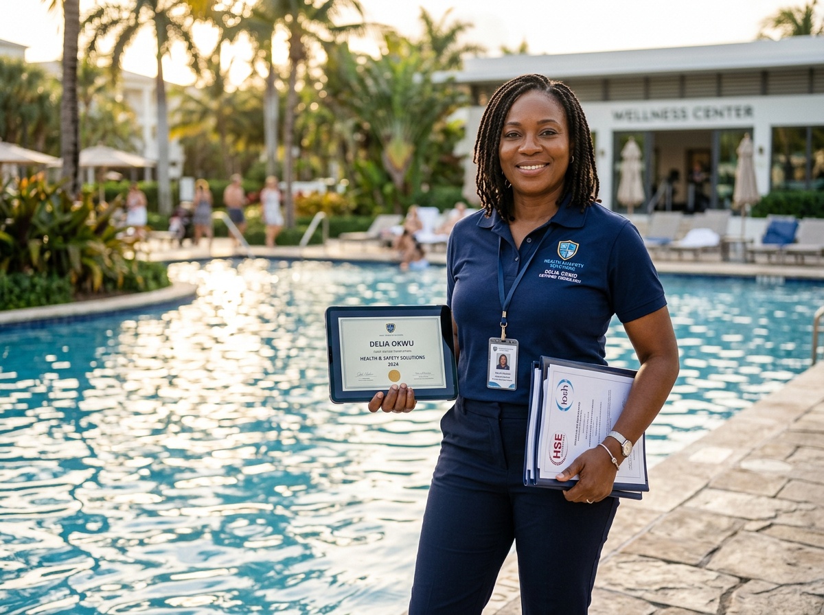 Resort-style Tampa backyard pool with clear blue water